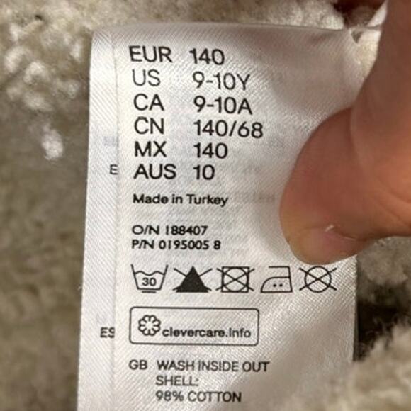 Isabel Marant Pour H&M Tribal Arms‎ Denim Jean Jacket Girls US 9-10Y - Picture 7 of 7